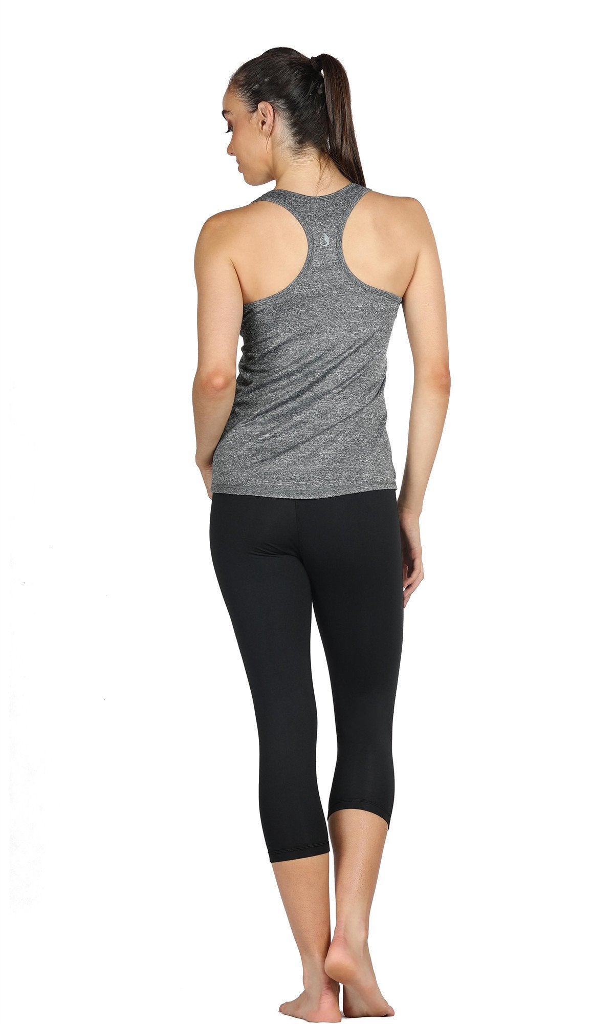 icyzone Débardeur de Sport Femme Dos Nageur Yoga Shirt sans Manches Running Fitness Tank Top, Lot de 3