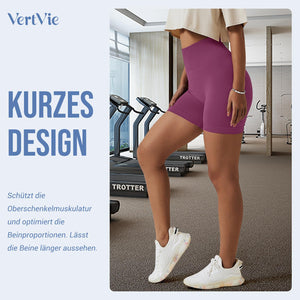 Vertvie Scrunch Butt Women's Sports Shorts, Cycling Shorts Push Up Leggings Short High Waist Yoga Shorts Opaque Seamless Tights Shorts Anti Cellulite