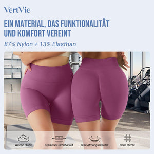 Vertvie Scrunch Butt Women's Sports Shorts, Cycling Shorts Push Up Leggings Short High Waist Yoga Shorts Opaque Seamless Tights Shorts Anti Cellulite