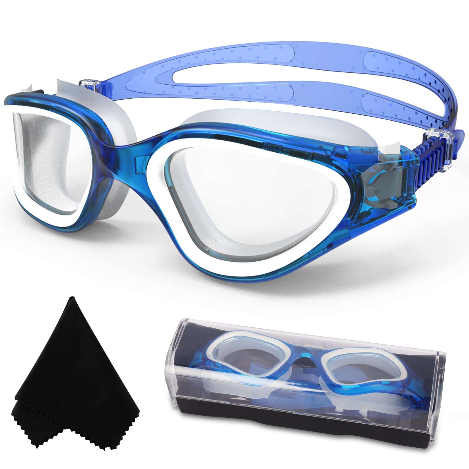 Lunettes de natation à verres polarisés Anti buée Anti UV Étanches Vision nette pour Hommes Femmes Adultes Adolescents