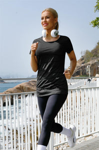 T-SHIRT Sport Femme À Manches Courtes Top de Yoga Casual Respirant