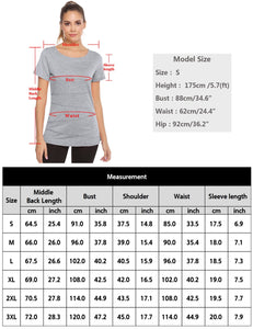 Sykooria Sport Femme À Manches Courtes Tee Shirt Été Top de Yoga Casual Respirant Chemise À Séchage Rapide