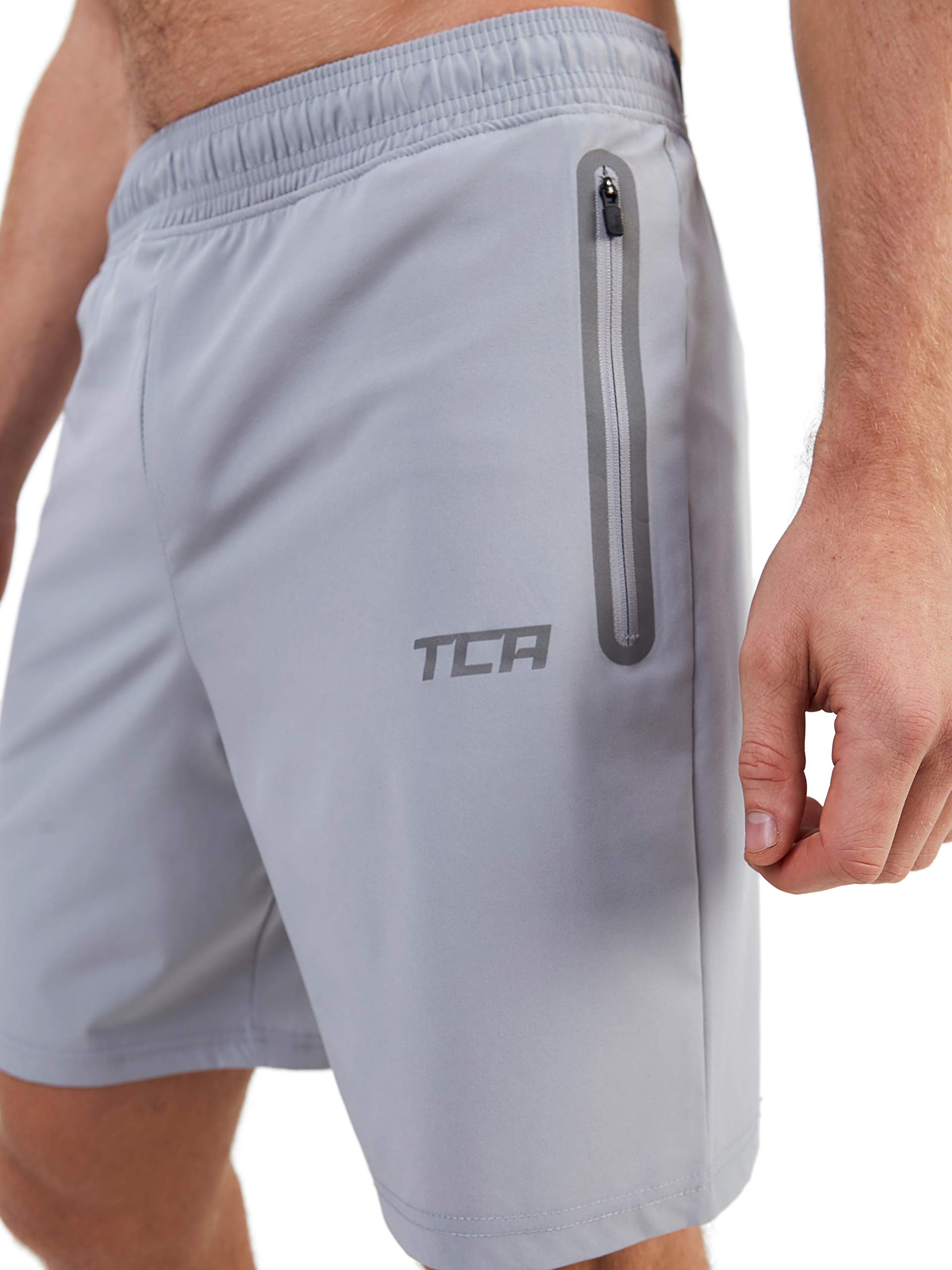 TCA Short Homme Sport - Short Running Homme Léger Elite Tech - Short Sport Homme avec Poches Zippées