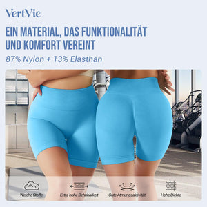 Vertvie Scrunch Butt Women's Sports Shorts, Cycling Shorts Push Up Leggings Short High Waist Yoga Shorts Opaque Seamless Tights Shorts Anti Cellulite