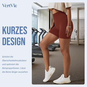 Vertvie Scrunch Butt Women's Sports Shorts, Cycling Shorts Push Up Leggings Short High Waist Yoga Shorts Opaque Seamless Tights Shorts Anti Cellulite