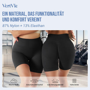 Vertvie Scrunch Butt Women's Sports Shorts, Cycling Shorts Push Up Leggings Short High Waist Yoga Shorts Opaque Seamless Tights Shorts Anti Cellulite