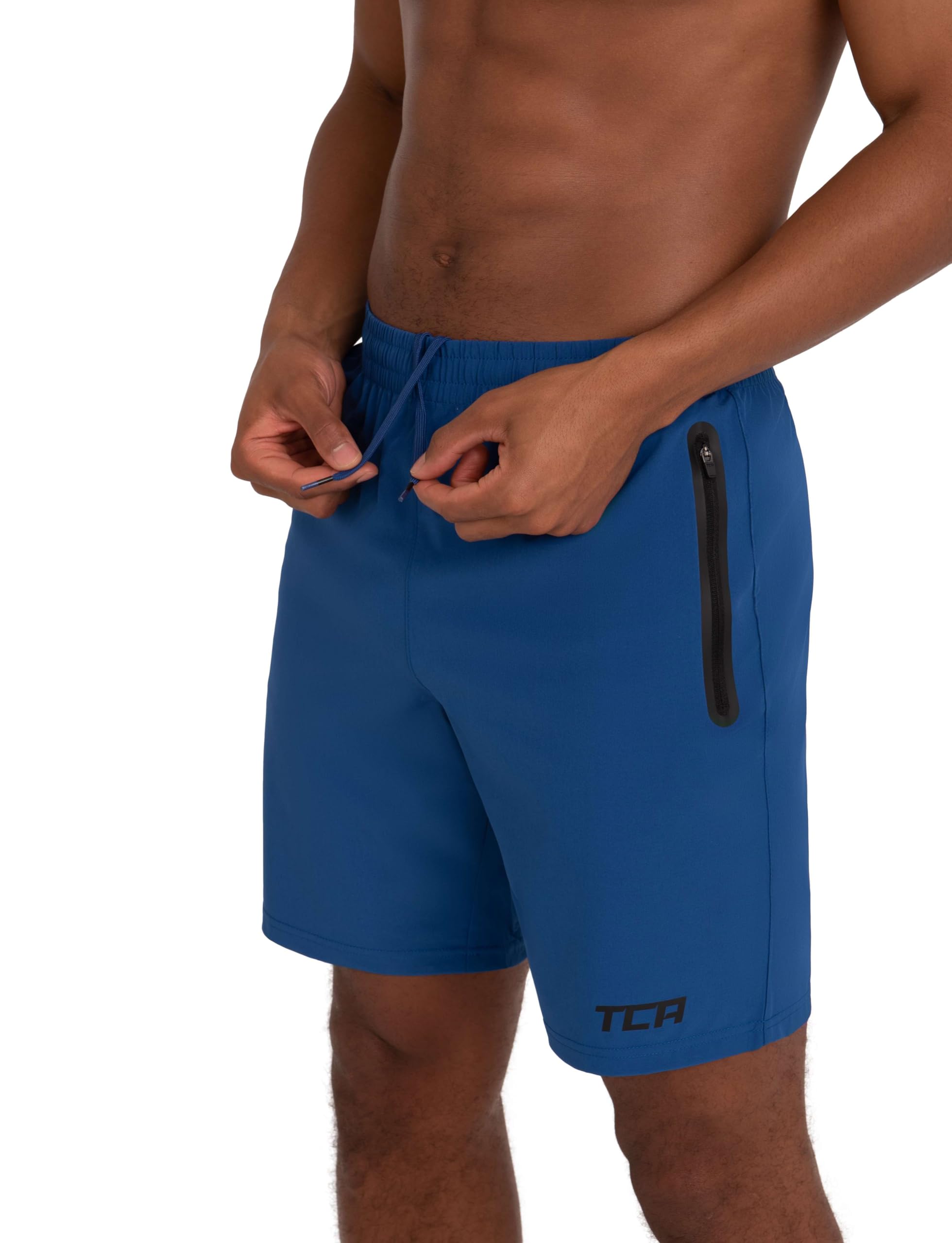 TCA Short Homme Sport - Short Running Homme Léger Elite Tech - Short Sport Homme avec Poches Zippées