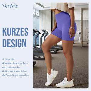 Vertvie Scrunch Butt Women's Sports Shorts, Cycling Shorts Push Up Leggings Short High Waist Yoga Shorts Opaque Seamless Tights Shorts Anti Cellulite