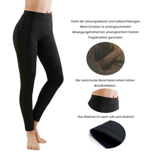 GoVIA Legging pour Femme Pantalon de Course à Pied Pantalon de Sport Respirant Pantalon de Yoga Fitness Taille Haute Long Rayures 4106 - fitnessterapy