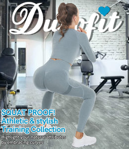 DUROFIT Push Up Legging Sport Femme Anti Cellulite Pantalon Compression Yoga Pants Butt Lift Legging Taille Haute Fitness Gym Jogging Running Course Exercice