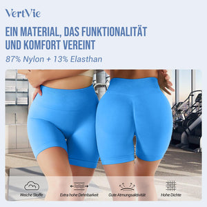 Vertvie Scrunch Butt Women's Sports Shorts, Cycling Shorts Push Up Leggings Short High Waist Yoga Shorts Opaque Seamless Tights Shorts Anti Cellulite