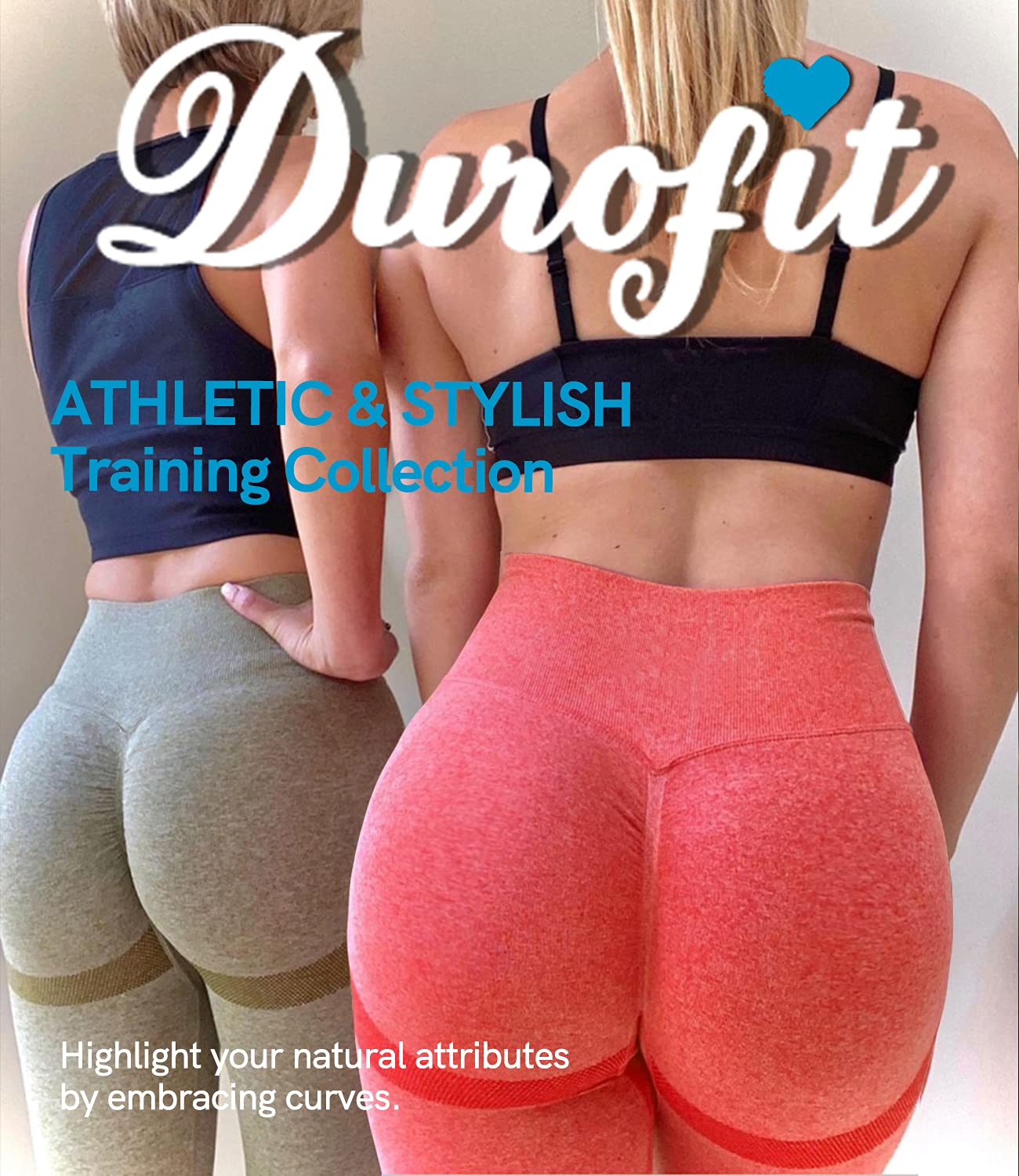 DUROFIT Push Up Legging Sport Femme Anti Cellulite Pantalon Compression Yoga Pants Butt Lift Legging Taille Haute Fitness Gym Jogging Running Course Exercice