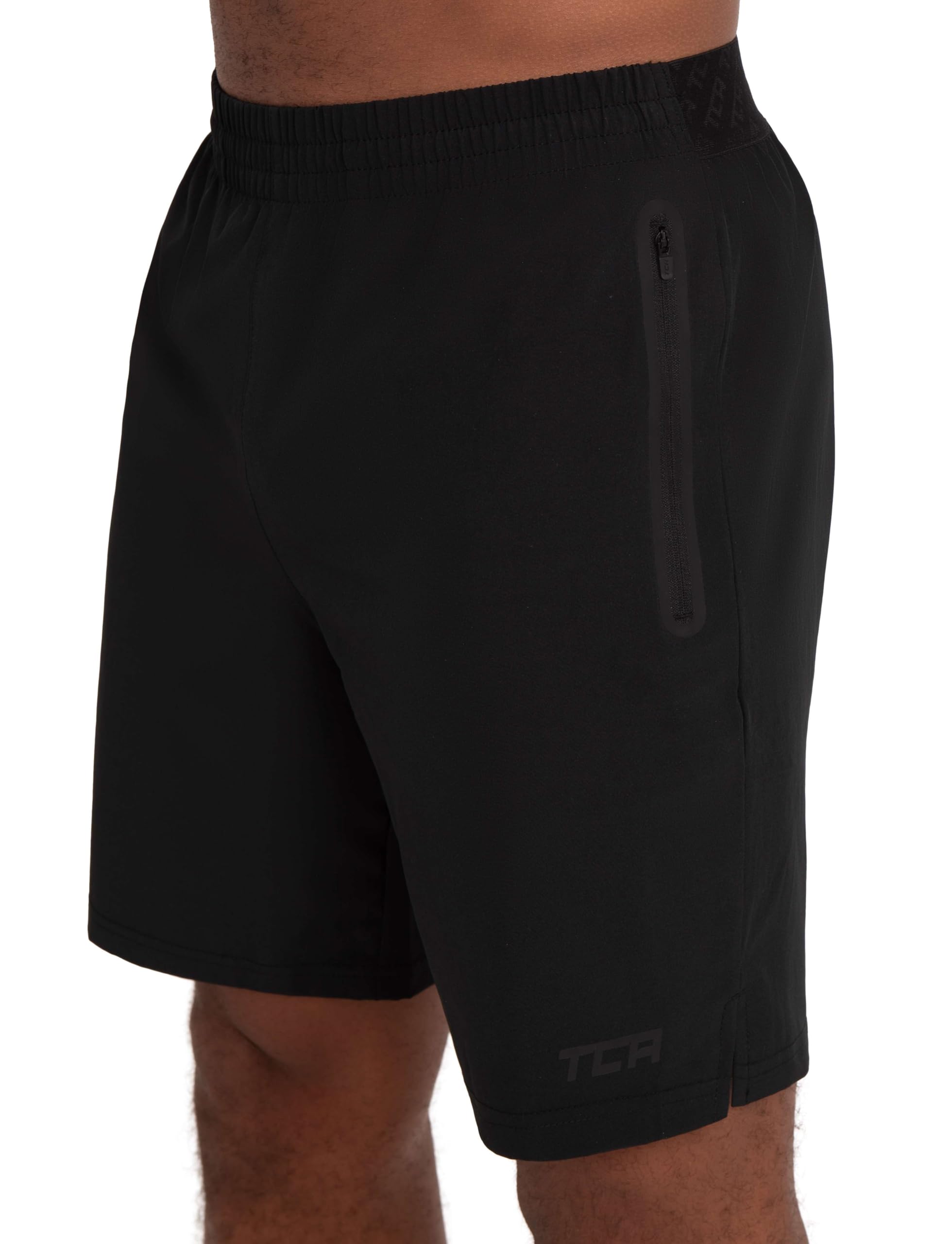 TCA Short Homme Sport - Short Running Homme Léger Elite Tech - Short Sport Homme avec Poches Zippées