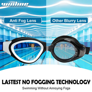 Lunettes de natation à verres polarisés Anti buée Anti UV Étanches Vision nette pour Hommes Femmes Adultes Adolescents