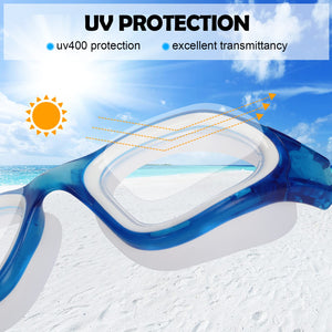 Lunettes de natation à verres polarisés Anti buée Anti UV Étanches Vision nette pour Hommes Femmes Adultes Adolescents