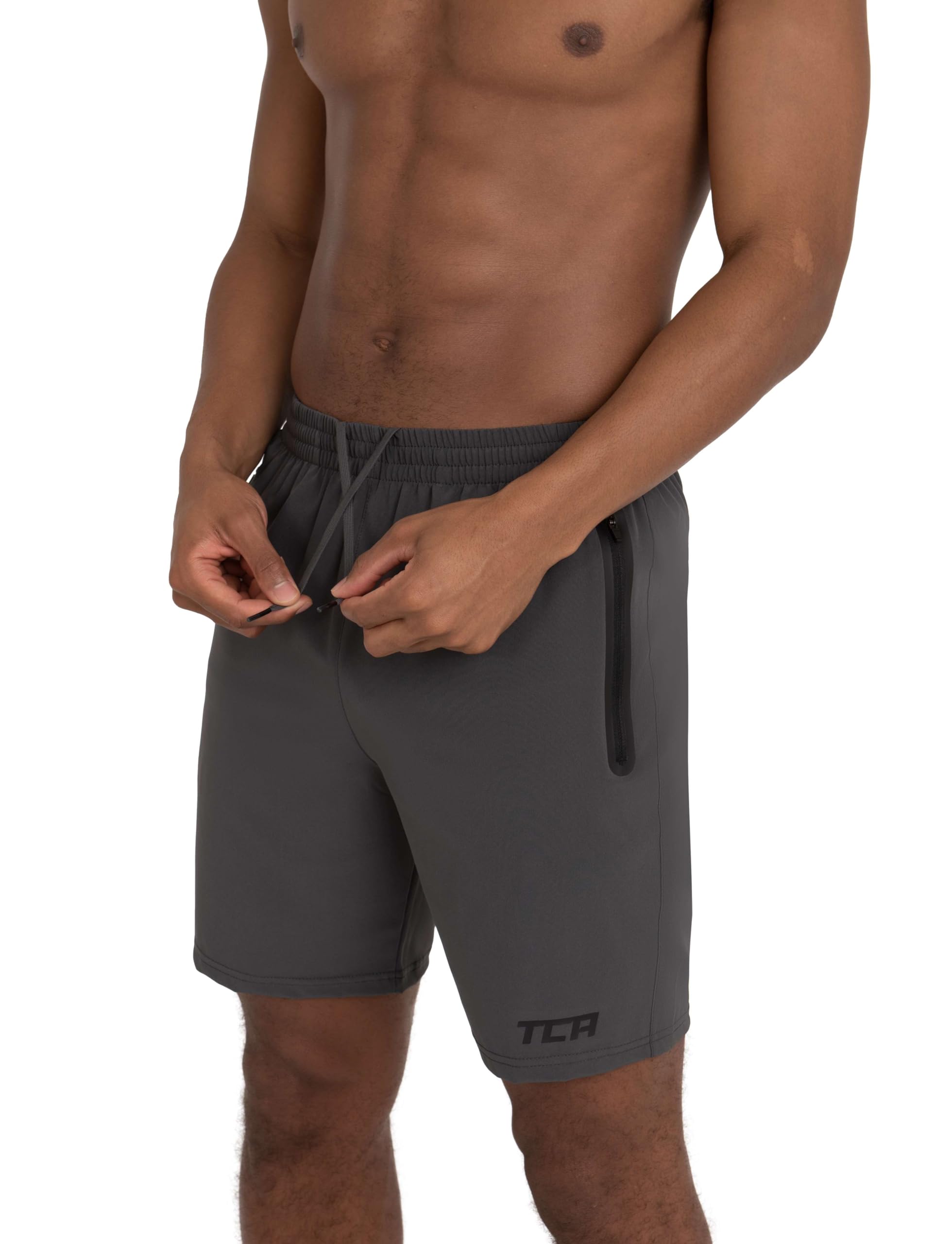 TCA Short Homme Sport - Short Running Homme Léger Elite Tech - Short Sport Homme avec Poches Zippées