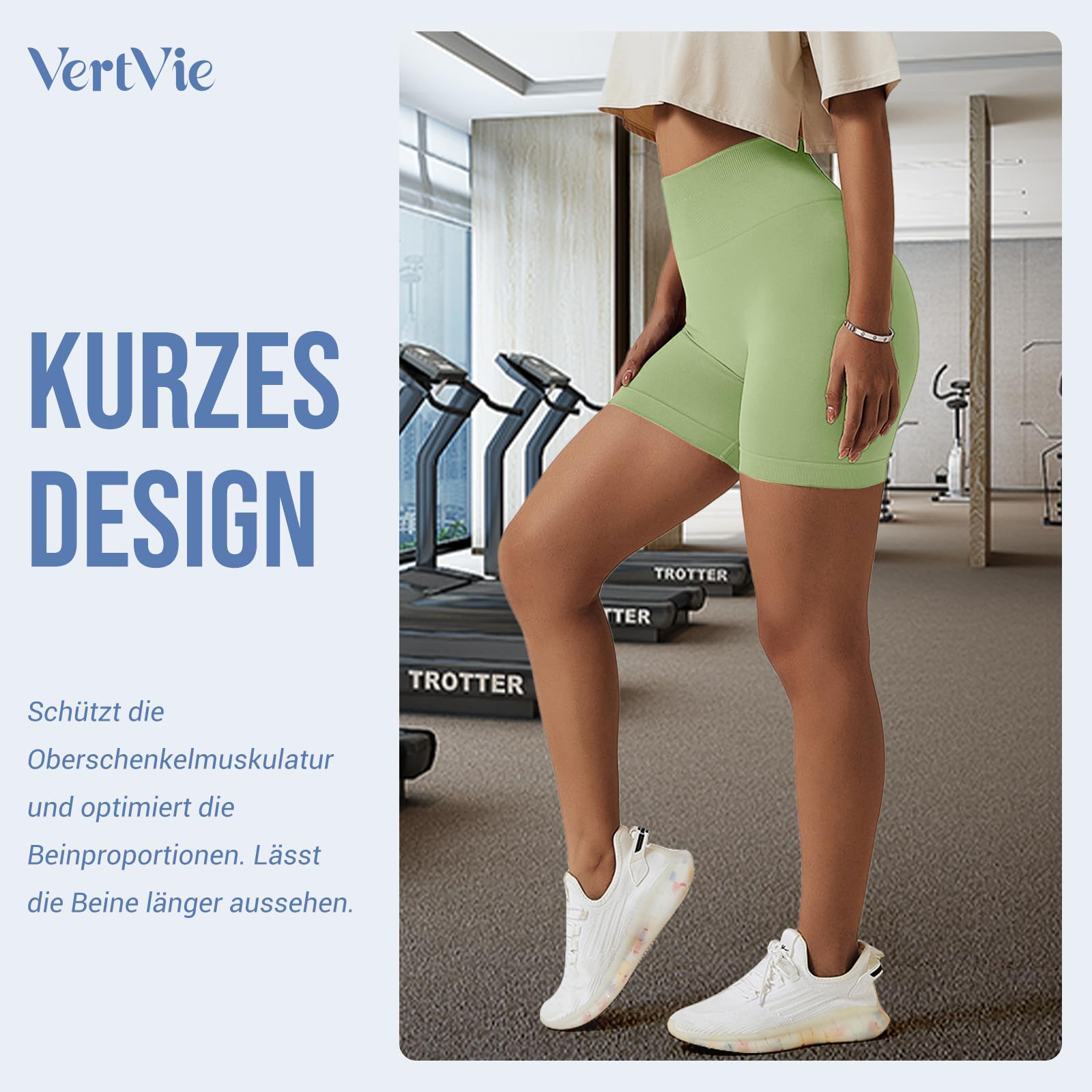 Vertvie Scrunch Butt Women's Sports Shorts, Cycling Shorts Push Up Leggings Short High Waist Yoga Shorts Opaque Seamless Tights Shorts Anti Cellulite