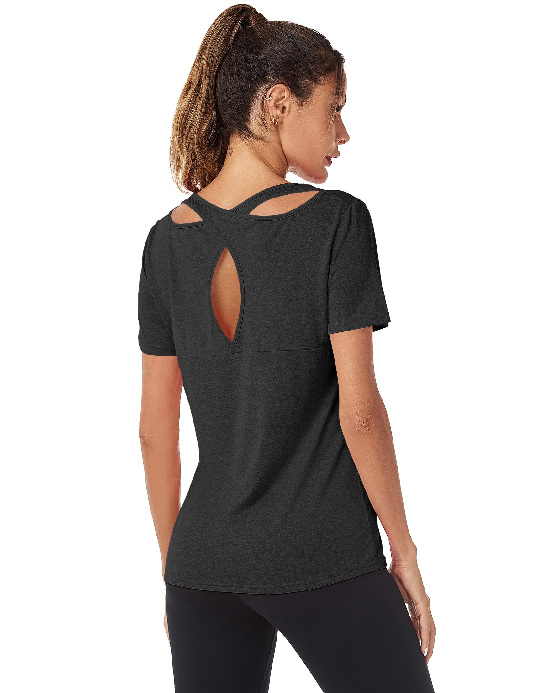 T-SHIRT Sport Femme À Manches Courtes Top de Yoga Casual Respirant