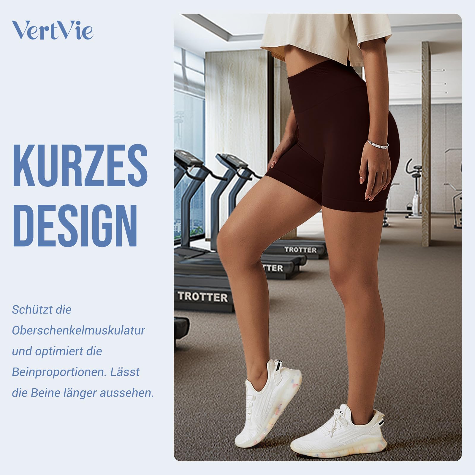 Vertvie Scrunch Butt Women's Sports Shorts, Cycling Shorts Push Up Leggings Short High Waist Yoga Shorts Opaque Seamless Tights Shorts Anti Cellulite