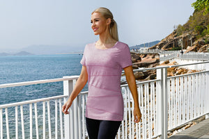 T-SHIRT Sport Femme À Manches Courtes Top de Yoga Casual Respirant