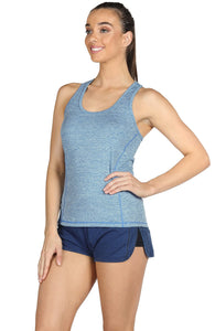 icyzone Débardeur de Sport Femme Dos Nageur Yoga Shirt sans Manches Running Fitness Tank Top, Lot de 3