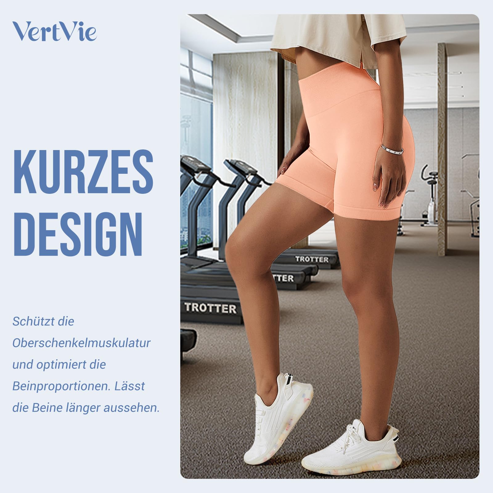 Vertvie Scrunch Butt Women's Sports Shorts, Cycling Shorts Push Up Leggings Short High Waist Yoga Shorts Opaque Seamless Tights Shorts Anti Cellulite