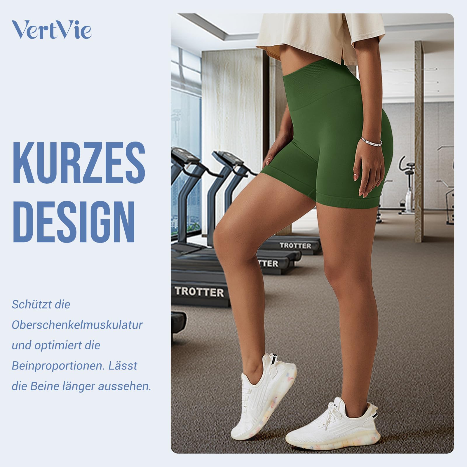 Vertvie Scrunch Butt Women's Sports Shorts, Cycling Shorts Push Up Leggings Short High Waist Yoga Shorts Opaque Seamless Tights Shorts Anti Cellulite