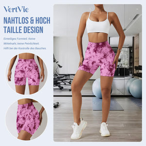 Vertvie Scrunch Butt Women's Sports Shorts, Cycling Shorts Push Up Leggings Short High Waist Yoga Shorts Opaque Seamless Tights Shorts Anti Cellulite