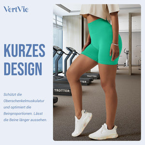 Vertvie Scrunch Butt Women's Sports Shorts, Cycling Shorts Push Up Leggings Short High Waist Yoga Shorts Opaque Seamless Tights Shorts Anti Cellulite