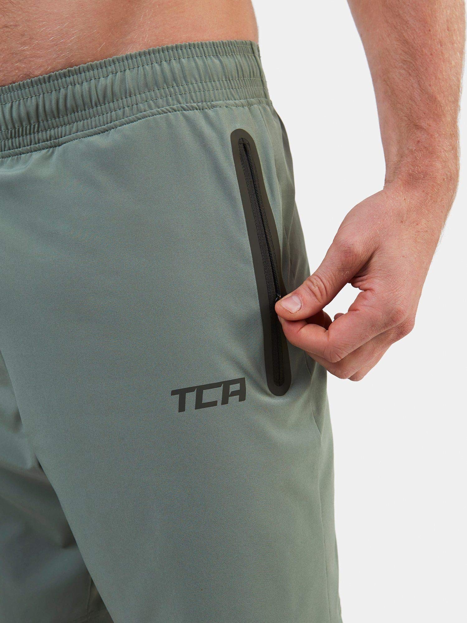 TCA Short Homme Sport - Short Running Homme Léger Elite Tech - Short Sport Homme avec Poches Zippées