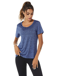 T-SHIRT Sport Femme À Manches Courtes Top de Yoga Casual Respirant