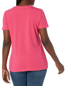 Amazon Essentials T-Shirt Col Rond à Manches Courtes Coupe Classique Femme, Packs Multiples