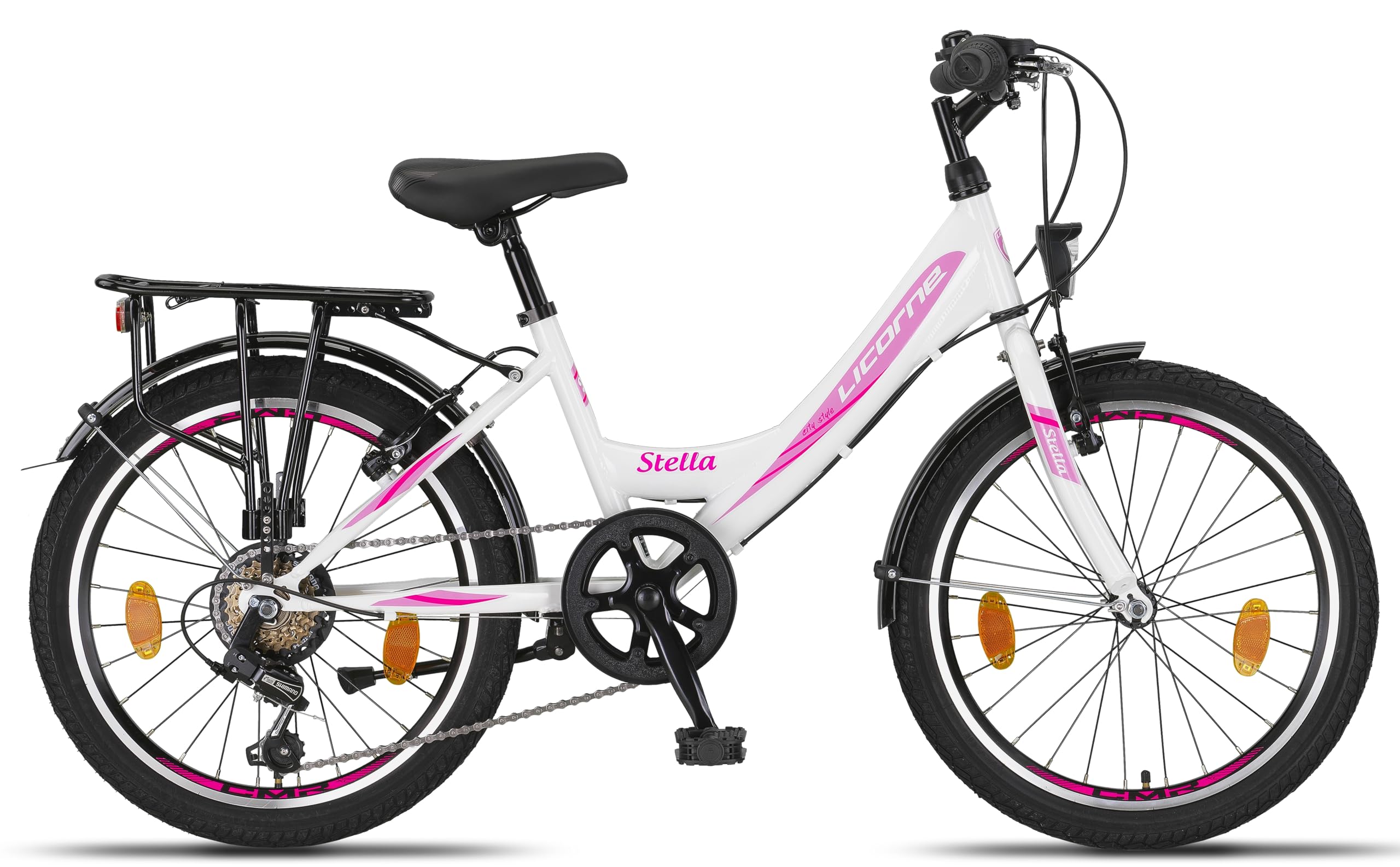 Licorne Bike Stella Premium City Bike 24,26 et 28 pouces – Vélo pour filles, garçons, hommes et femmes – Dérailleur Shimano 21 vitesses – Vélo hollandais