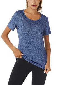 T-SHIRT Sport Femme À Manches Courtes Top de Yoga Casual Respirant