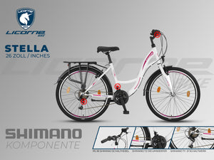 Licorne Bike Stella Premium City Bike 24,26 et 28 pouces – Vélo pour filles, garçons, hommes et femmes – Dérailleur Shimano 21 vitesses – Vélo hollandais