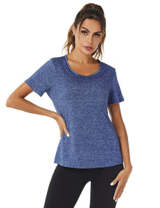 T-SHIRT Sport Femme À Manches Courtes Top de Yoga Casual Respirant