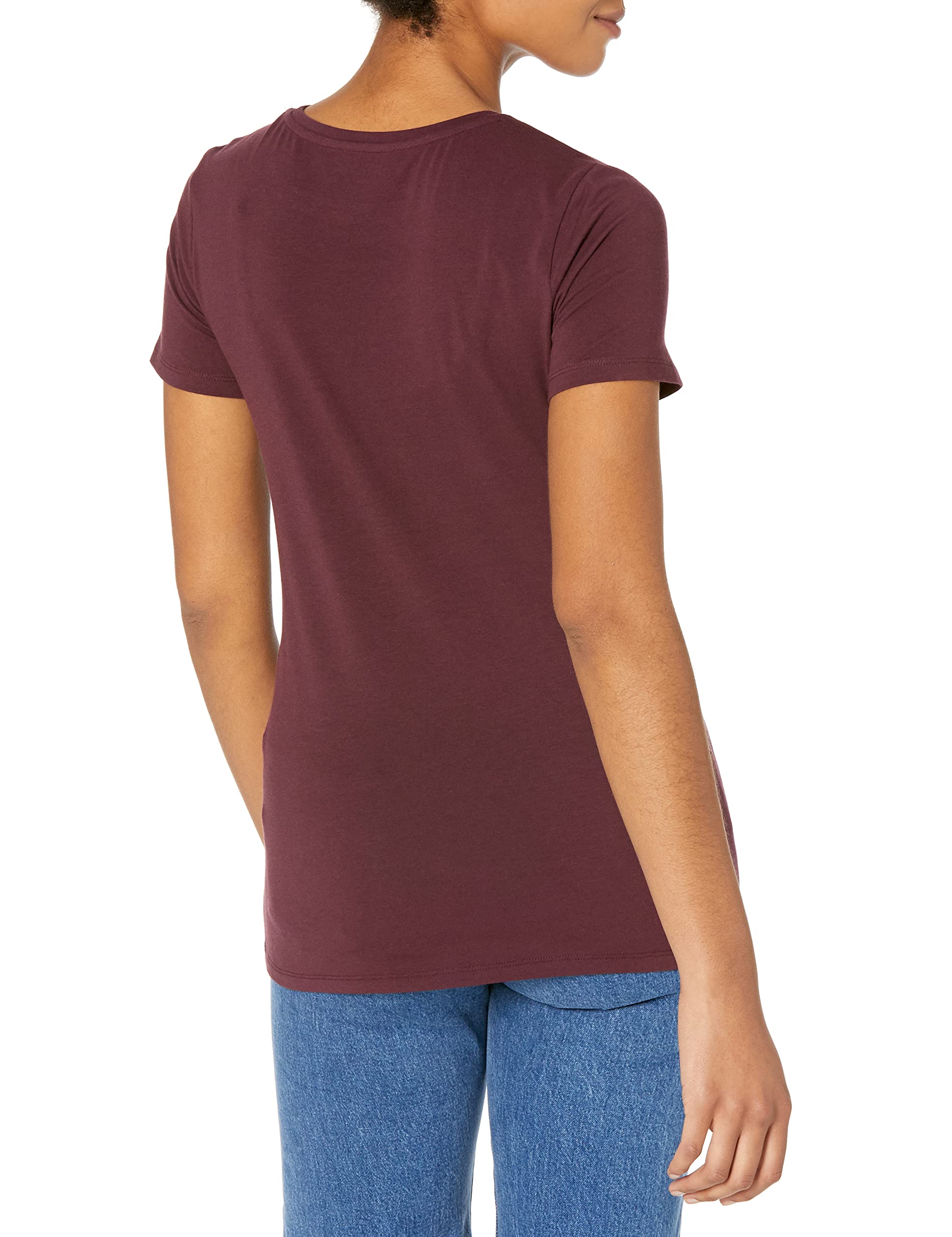 Amazon Essentials T-Shirt Col Rond à Manches Courtes Coupe Classique Femme, Packs Multiples