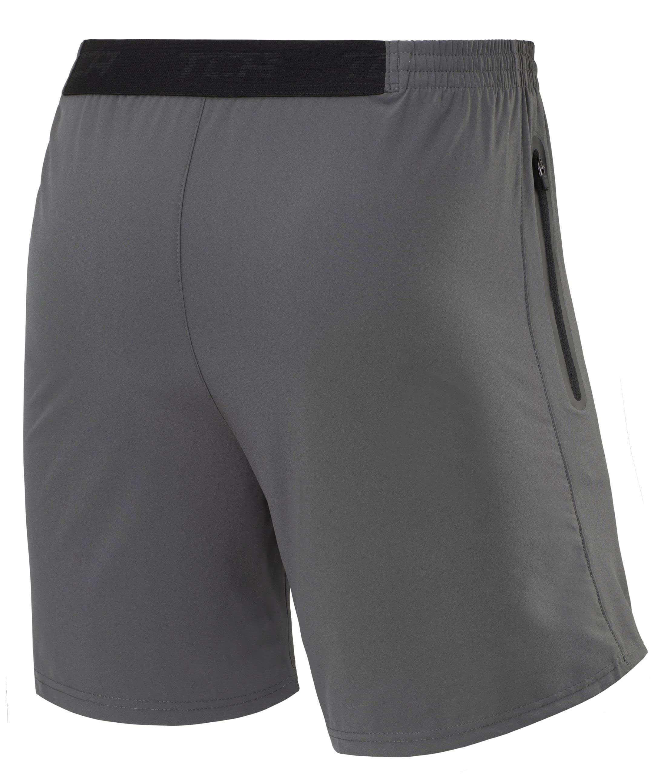 TCA Short Homme Sport - Short Running Homme Léger Elite Tech - Short Sport Homme avec Poches Zippées