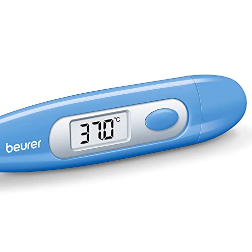 Beurer FT 09 Thermomètre numérique et corporel, résistant à l'eau, écran LCD avec plage de mesure +/- ,1 ºC, signal acoustique, sans mercure, sans verre, couleur blanc - fitnessterapy