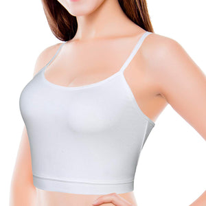 BQTQ 2 Pièces Camisole Top Crop, Crop Tank Top Spaghetti Crop Top pour Femme Fille - fitnessterapy