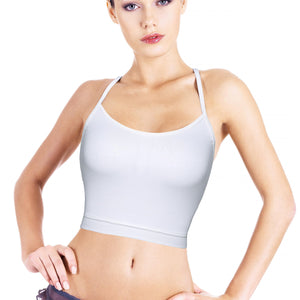 BQTQ 2 Pièces Camisole Top Crop, Crop Tank Top Spaghetti Crop Top pour Femme Fille - fitnessterapy