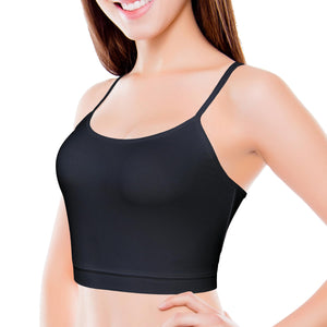 BQTQ 2 Pièces Camisole Top Crop, Crop Tank Top Spaghetti Crop Top pour Femme Fille - fitnessterapy