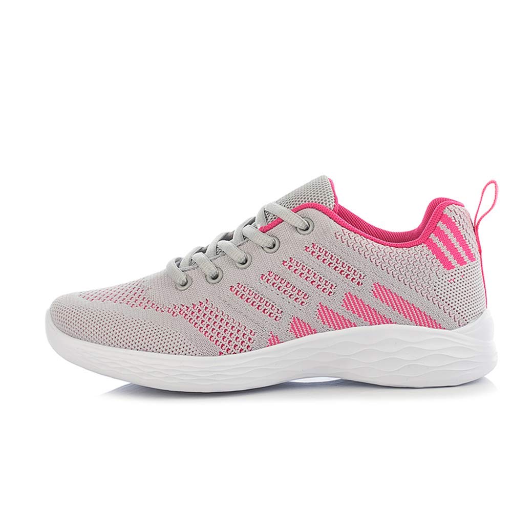BRKVALIT Chaussures de Running Course Femmes Sports Fitness Gym Baskets Sneakers Poids Léger Rose - fitnessterapy