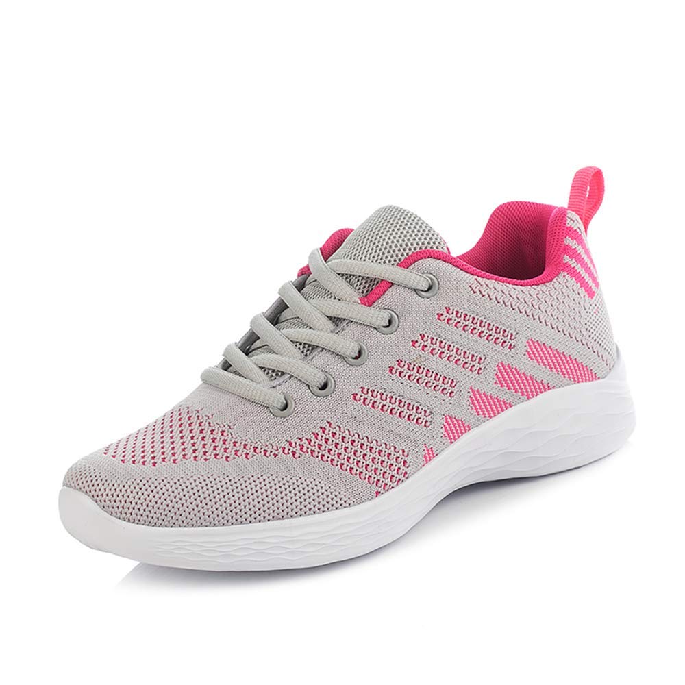 BRKVALIT Chaussures de Running Course Femmes Sports Fitness Gym Baskets Sneakers Poids Léger Rose - fitnessterapy