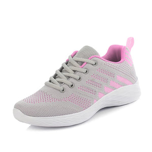 BRKVALIT Chaussures de Running Course Femmes Sports Fitness Gym Baskets Sneakers Poids Léger Rose - fitnessterapy