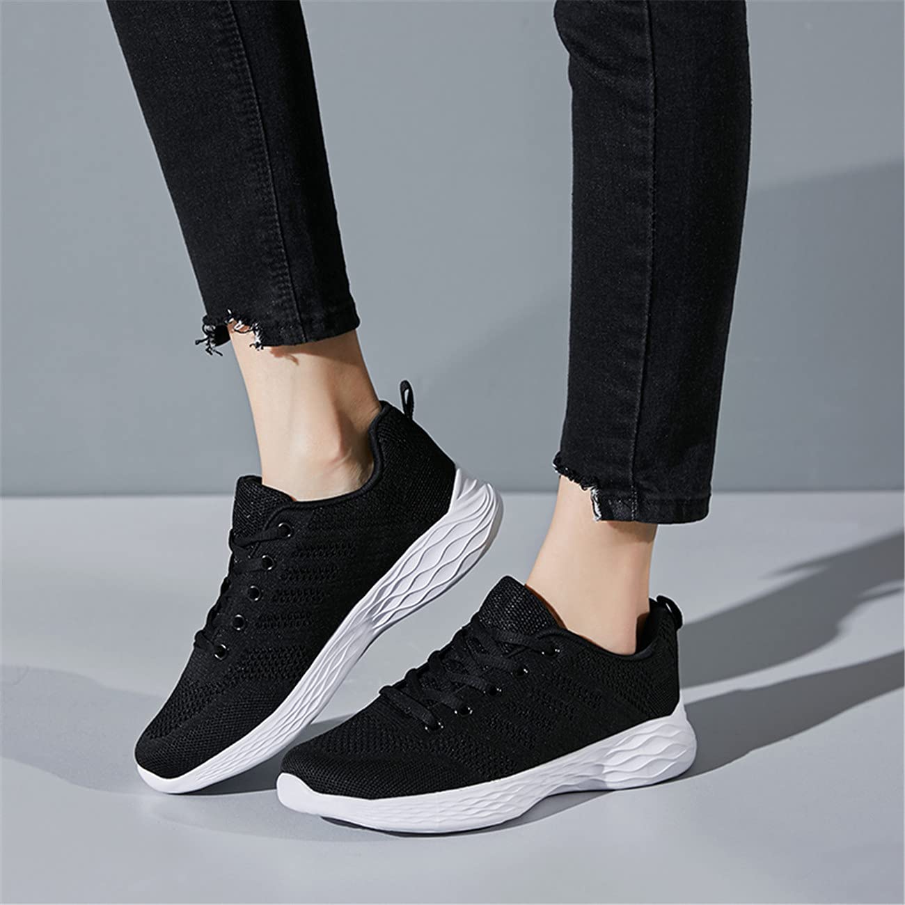 BRKVALIT Chaussures de Running Course Femmes Sports Fitness Gym Baskets Sneakers Poids Léger Rose - fitnessterapy