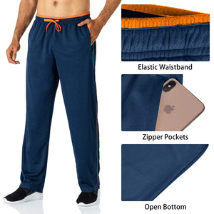 Butrends Pantalon de Jogging pour Homme Pantalon de Course léger avec Poches zippées Pantalon de Sport Taille élastique Pantalon de survêtement à Fond Ouvert - fitnessterapy