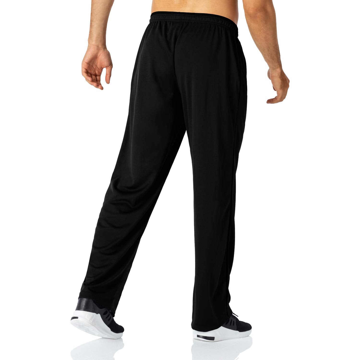 Butrends Pantalon de Jogging pour Homme Pantalon de Course léger avec Poches zippées Pantalon de Sport Taille élastique Pantalon de survêtement à Fond Ouvert - fitnessterapy