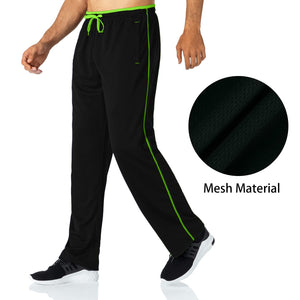 Butrends Pantalon de Jogging pour Homme Pantalon de Course léger avec Poches zippées Pantalon de Sport Taille élastique Pantalon de survêtement à Fond Ouvert - fitnessterapy