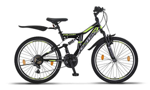 Chillaxx Falcon VTT de 24, 26, 27,5 et 29″, pour garçons, filles, femmes et hommes, frein à disque, dérailleur à 21 vitesses, suspension complète - fitnessterapy